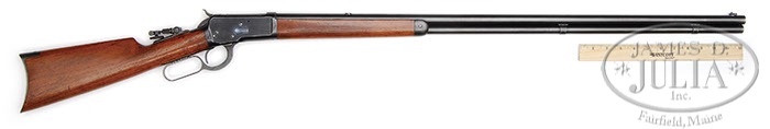*VERY RARE EXTRA LONG SPECIAL ORDER WINCHESTER MODEL 1892 LEVER ACTION RIFLE. SN 446142. Cal. 44 WCF