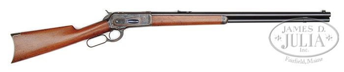 EXCEPTIONAL WINCHESTER MODEL 1886 "BIG 50" LEVER ACTION RIFLE. SN 118464. Cal. 50-100-450.