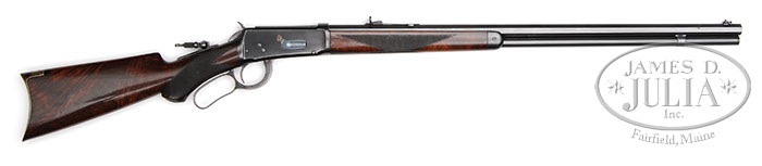 EXTREMELY RARE DELUXE FIRST MODEL WINCHESTER 1894 LEVER ACTION RIFLE. SN 6241. Cal. 38-55. Extremely