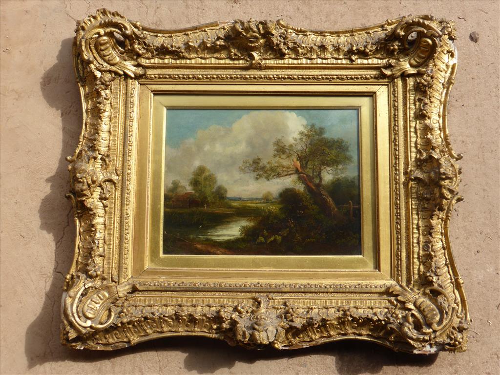 RIVER LANDSCAPE SCENE OIL ON CANVAS APPROX. 14 X 11 INS. PATRICK NAYSMITH (SOTHEBYS APPRAISAL