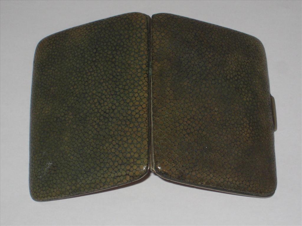 SHAGREEN AND GILT CARD CASE APPROX. 3.5 INS.Postage Cost (basic) : £18