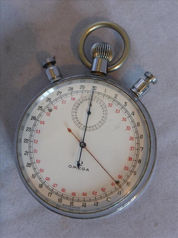 LARGE OMEGA SPLIT SECOND CHRONOMETER, BELIEVED AAA CERTIFIED AND USED IN THE LATE 1940S AND 1950S AT