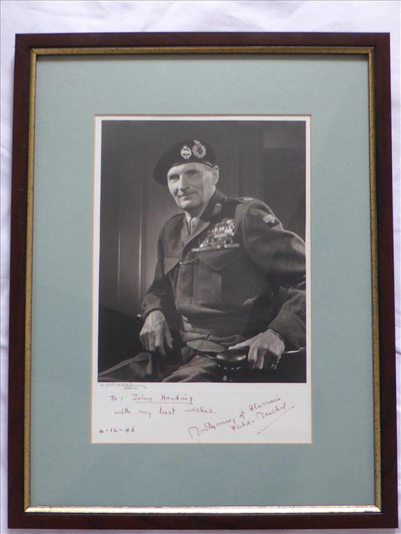 SIGNED PHOTOGRAPH FIELD MARSHAL MONTGOMERY OF ALAMEINPostage Cost (basic) : £20