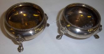 2 silver salts Sheff 1929 - wt approx 3 oz