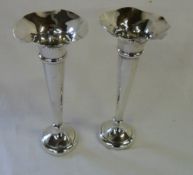 2 silver vases wt approx 12 oz - Sheff 1912