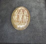 9ct gold cameo brooch