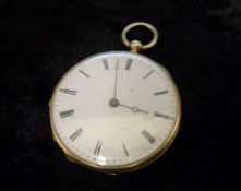 Patek & Czapek Geneve (1839-1845) pocket watch, possibly 18ct, inscribed 'Echappement a cylinder