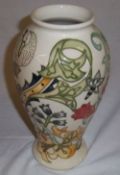 Cream Moorcroft vase ht approx 25 cm