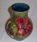 Blue Moorcroft vase ht approx 24 cm