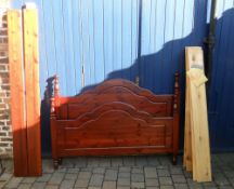 Pine double bed