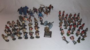 Lge quantity of Del Prado collectable soldiers & 2 cannons, plastic knights, archer & mount and