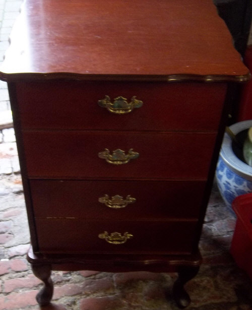 Queen Anne style filing cabinet