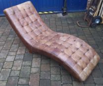 Leather effect recliner