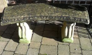 Stone garden seat