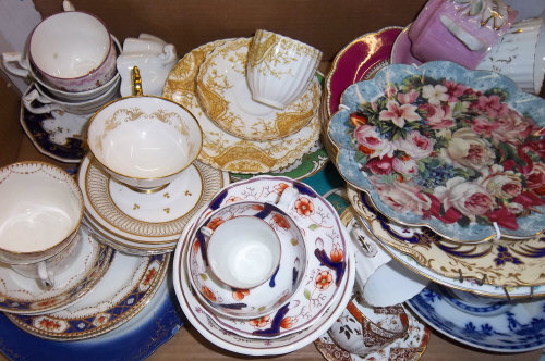 Late 19th c early 20th c cups, saucers and plates