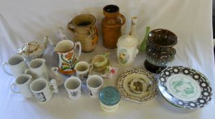 Mixed crockery inc Wade jug, Royal Doulton plate etc