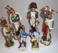6 continental figures, five depicting Napoleon