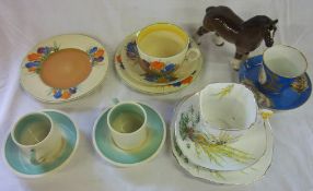 2 Clarice Cliff small side plates & cup and saucer, etc