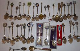 Approx 37 assorted spoons, inc silver & S P