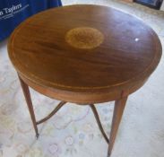 Inlaid Edw round occasional table