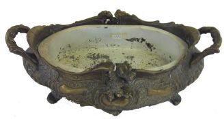Ovoid brass fruit bowl