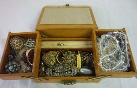 Jewellery box filled with costume jewellery