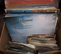 Box of LPs & singles