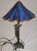 Tiffany style blue lamp