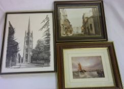 Watercolour of Bell Watergate, 'Old Sailing Ships' print & signed  print of St James church