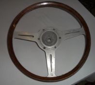 Les Leston steering wheel stamped 'Sterling Moss'