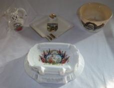 Crested china inc Arcadian Wembley stadium, sm Eastbourne jug etc