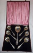 Boxed set of S P serving spoons