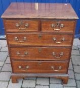 Geo oak chest of drawers on bracket feet