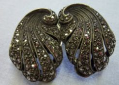 Marcasite dual brooch