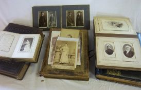 Sel of old photograph albums including photographs