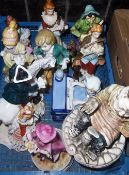 Sel. of ceramic figures inc. musicians, horse & rider etc