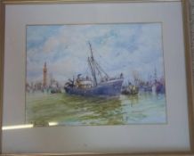 Watercolour of the Grimsby trawler 'Ross Jackal GY 637' by John Landrey