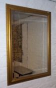 Lge gilt frame & bevel edge wall mirror