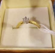 9ct gold solitaire ring