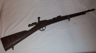 19th c French 'Fusil Gras' single shot rifle (de-commissioned)