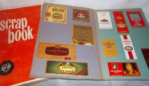 2 Scrap books containing cigarette pkts, cigar pkts, and matchbox fronts.