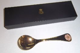 1976 Georg Jensen gilt silver spoon