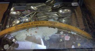 Hepworth Louth Coat Hanger, Charlie Bros Ironmonger bike bell & "M C Cousins Louth" cutlery