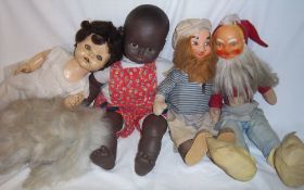 Woodwool stuffed elf, sel. dolls etc.