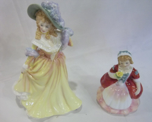 2 Royal Doulton figurines, "Katie" 3360 and "Valerie" 2107
