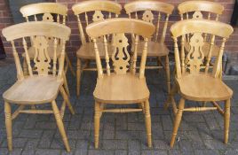 7 Pine country chairs