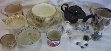 Gentleman's cup & saucer, Mason tea bowl, Jackfield tea pot, etc