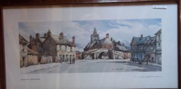Framed carriage print "Crowland Lincolnshire" by Kenneth Steel