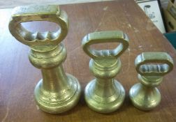 3 brass bell weights