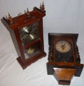 Highlands wooden cased mantel clock & Vienna style clock